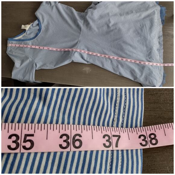 Matilda Jane Between the Lines Blue Stripe Tulle Dress Size Large - Picture 9 of 15